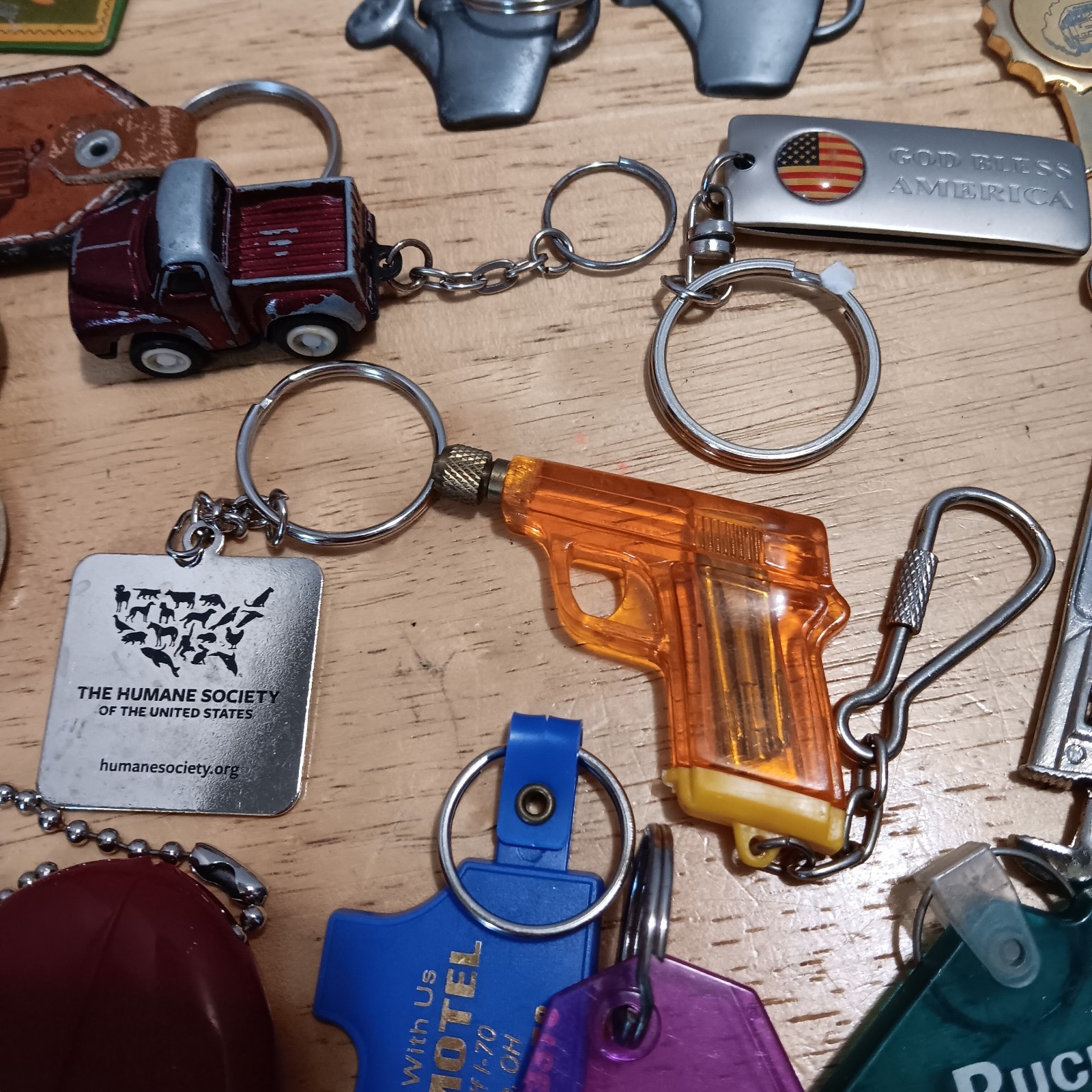 32 Vintage Keychain Lot Advertising Novelty Junk Drawer Estate Find