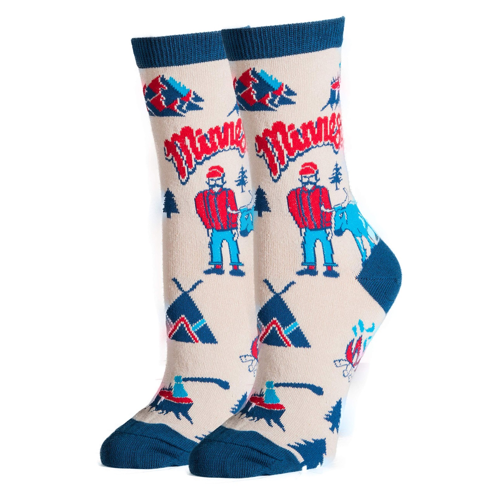 Oooh Yeah Women’s Funny Novelty Crew Socks, Minnesota Souvenir, Shoe Size 5-10