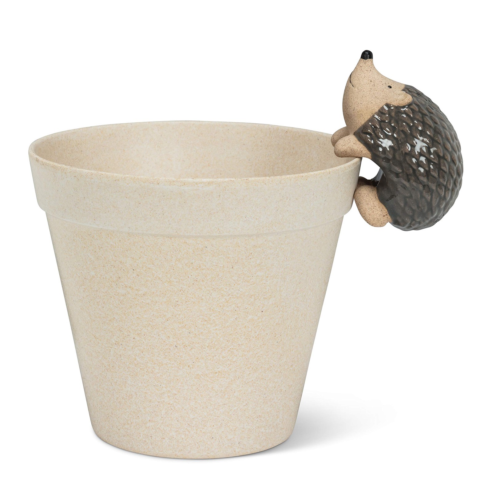 Abbott Collection 27-CRITTER-181 Climbing Hedgehog Pot Hanger, Grey