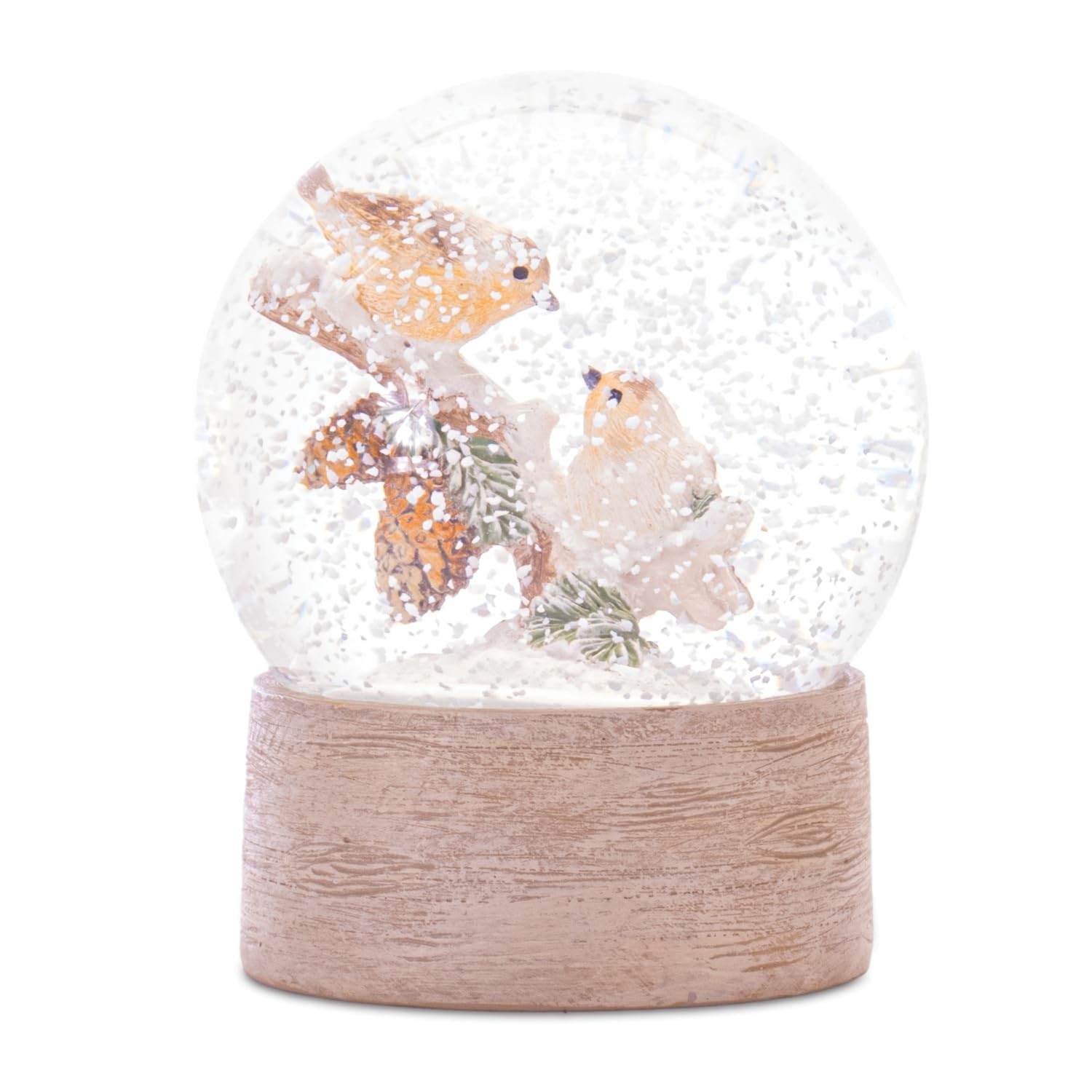 Melrose Snow Globe with Birds, 4.5-inch Height, Resin, Home Decor