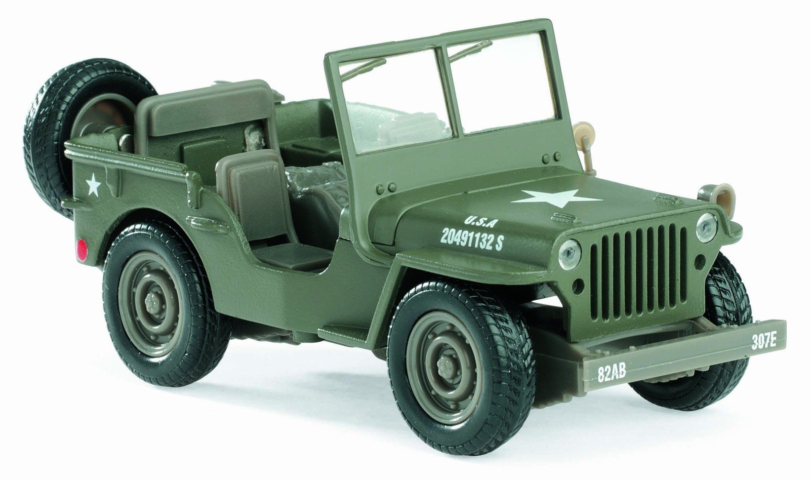 NewRay 61057 Jeep Willys Car Green 1 32 Inch Standard Functional Collector Toy