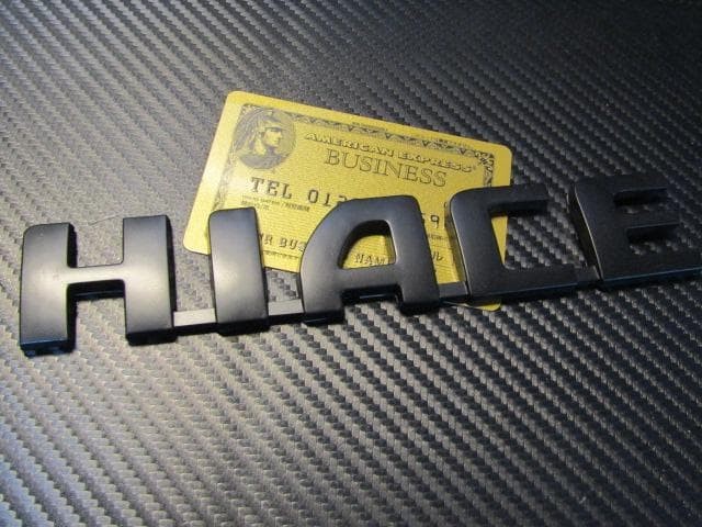 ● HIACE Mad black specification lightweight ABS emblem!