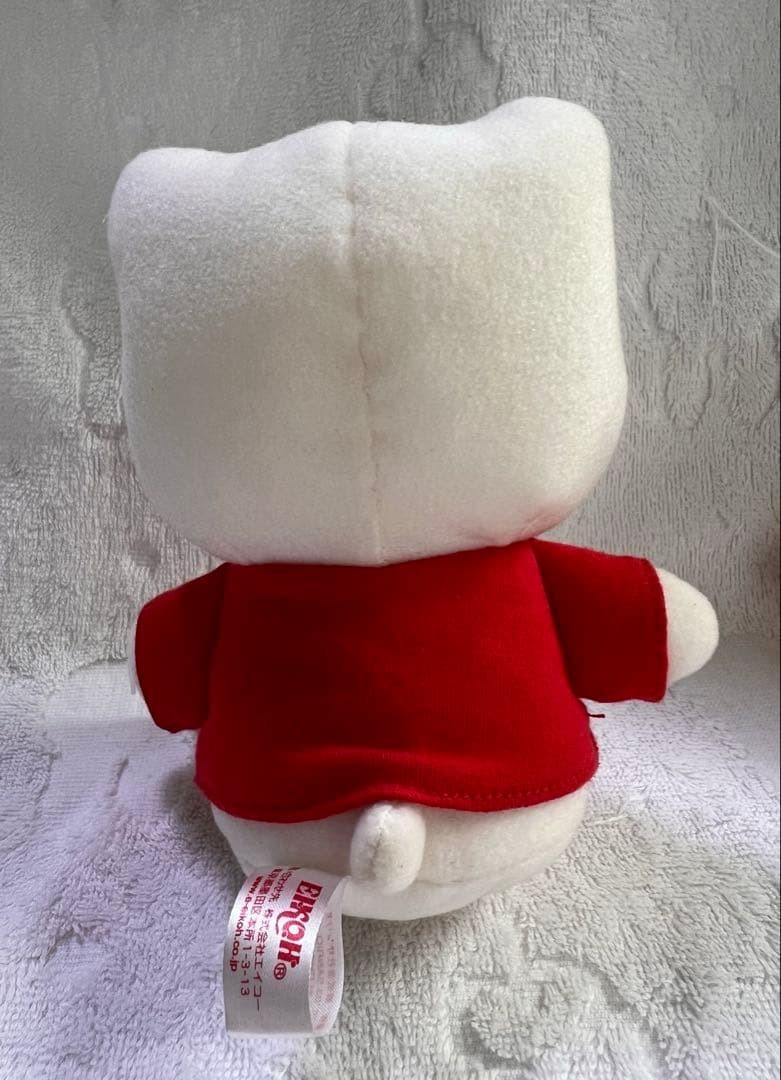 Rare Hello Kitty Hibiscus Plush 6.3 in, Sanrio, Retro, Surfing, 2003