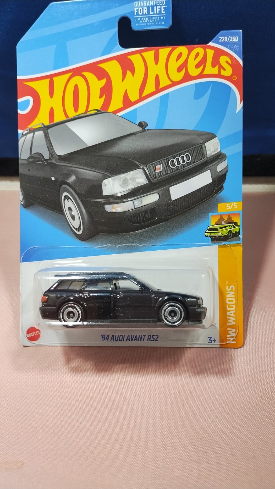 Hot Wheels ’94 Audi Avant RS2 HW Wagons Series #5/5 Black Diecast 1:64 Scale New