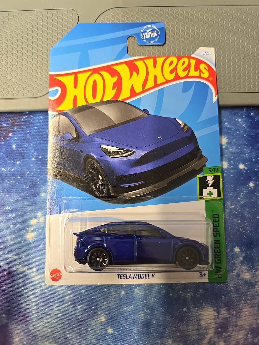 Hot Wheels Tesla Model Y HW Green Speed #3/10 Blue Diecast 1:64 Scale Must See!