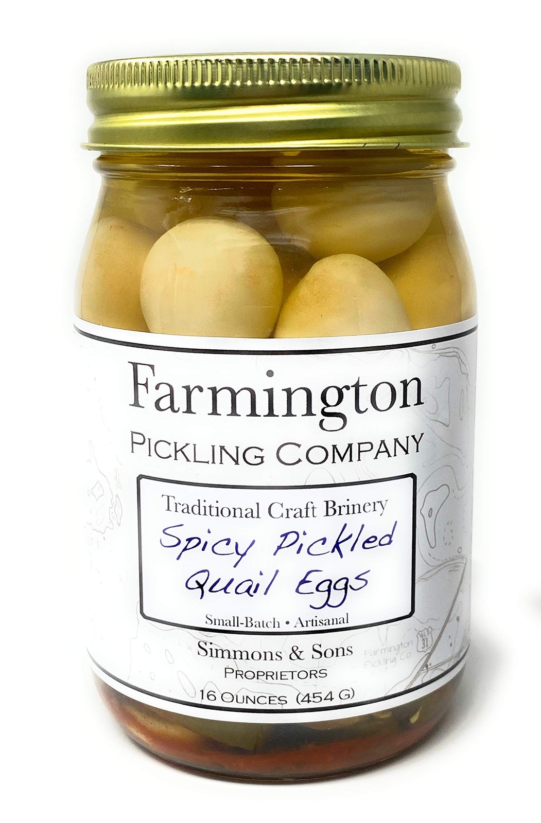 Pickled Quail Eggs (Spicy) – 16 Ounce Jar