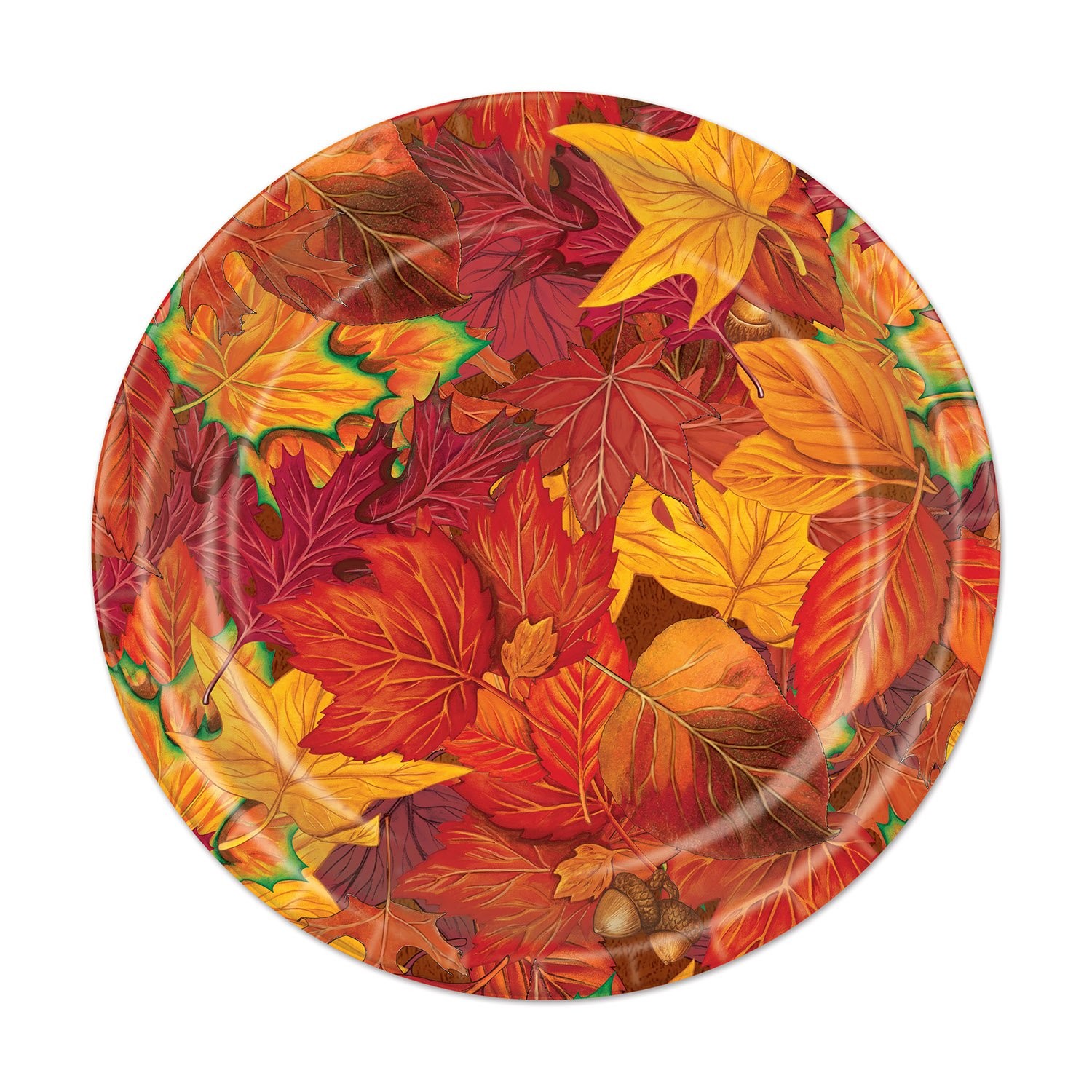 Beistle, Multicolor Fall Leaf Plates (8 Pack), 7″, 7″