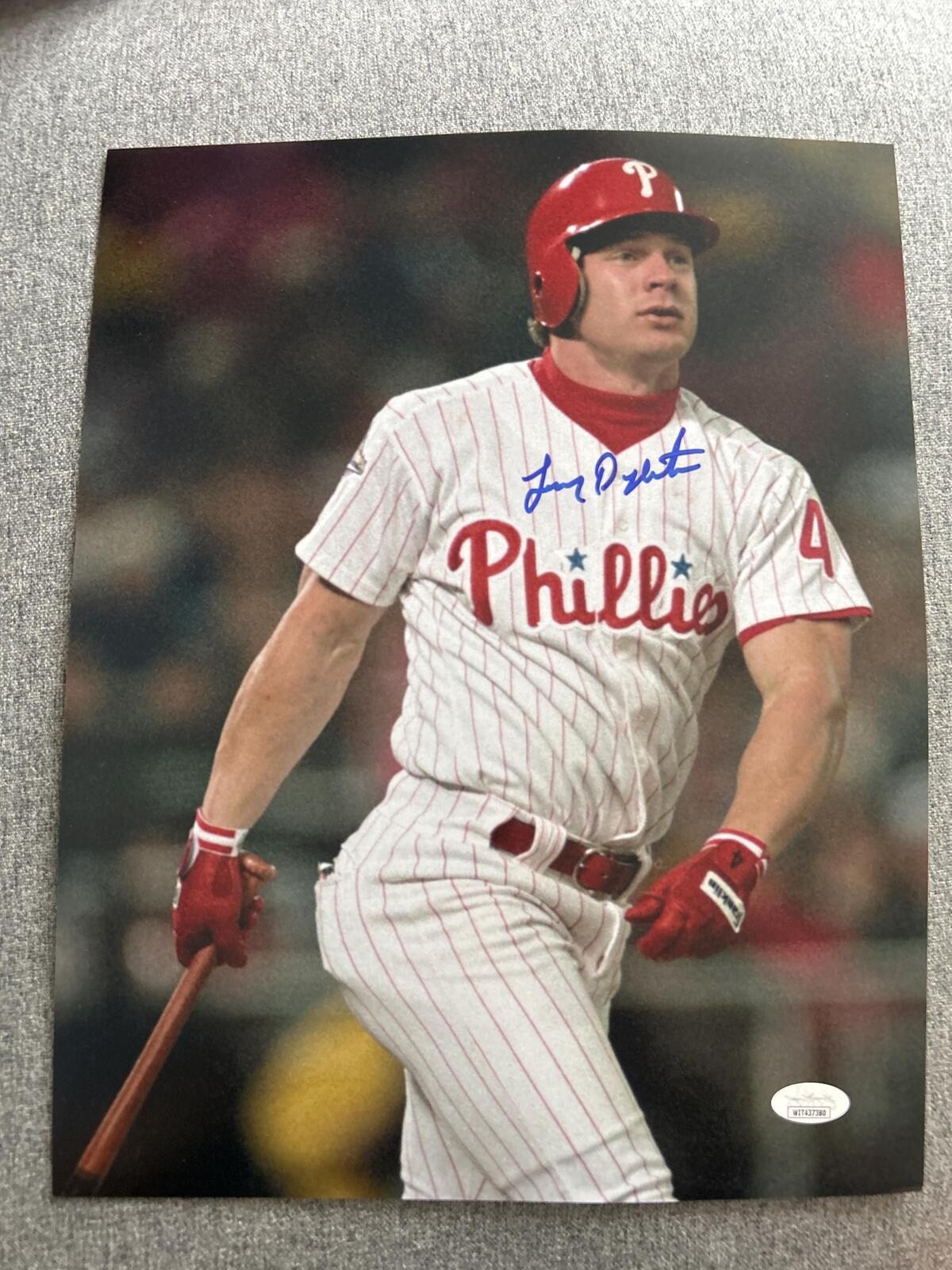 Lenny Dykstra Signed Autographed Philadelphia Phillies 11×14 Photo JSA COA