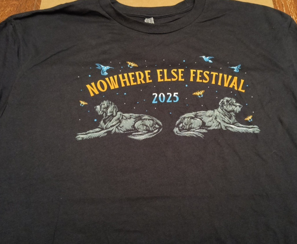 New! 2025 Nowhere Else Festival Unisex T-Shirt Size 3XL/XL/L/M & Small available