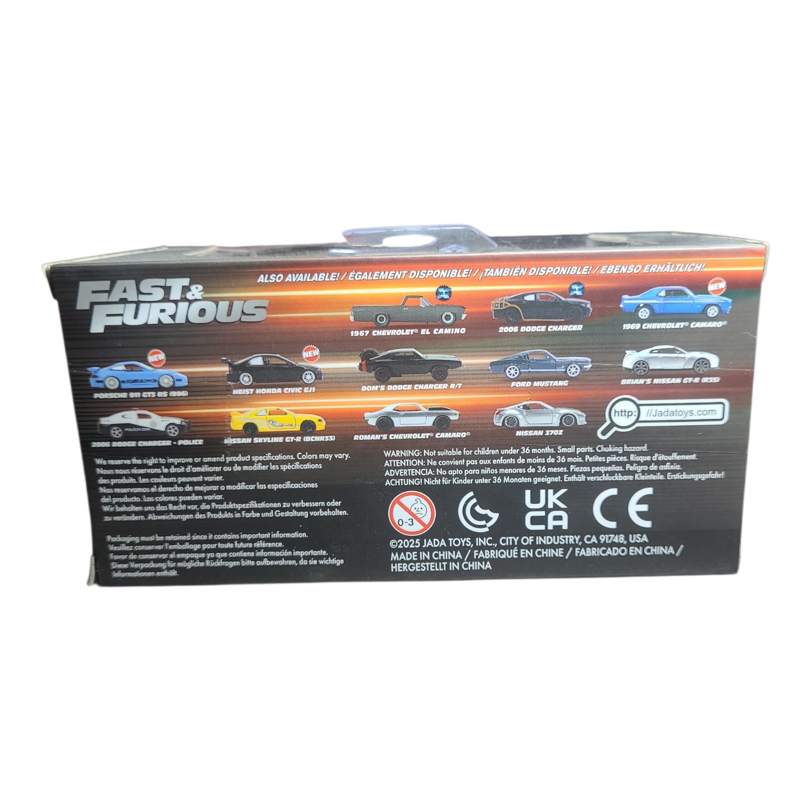 2023 Fast & Furious Toyota Supra Gold Diecast 1:32 Scale Rear Spoiler New Jada