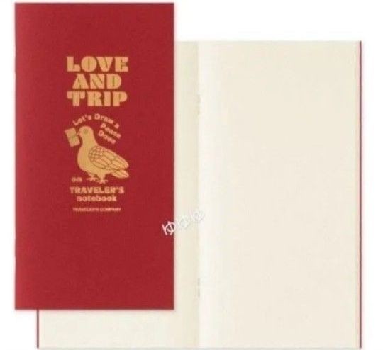 Traveler’s Note LOVE AND TRIP Regular Size Red Traveler’s Company Love & Trip