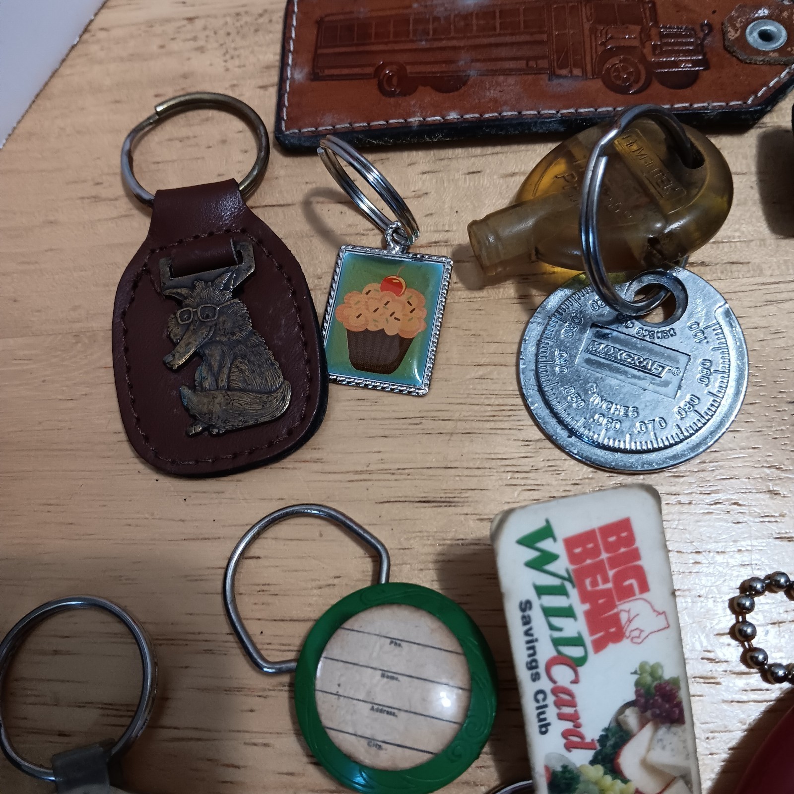 32 Vintage Keychain Lot Advertising Novelty Junk Drawer Estate Find
