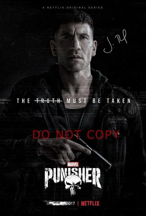 John Bernthal Marvel The Punisher SIGNED reprint 12×18 Poster Autographed RP #3