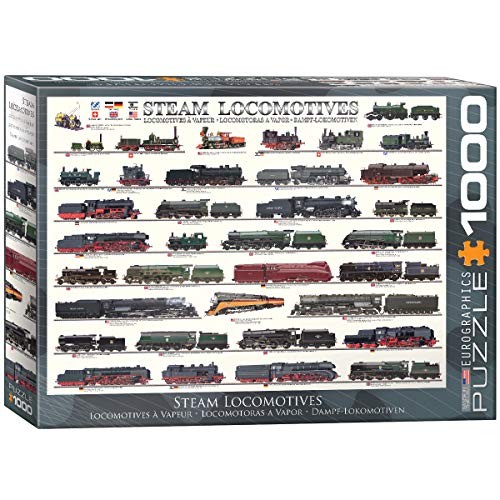 EuroGraphics Steam Locomotives 1000-Piece Puzzle, 6000-0090