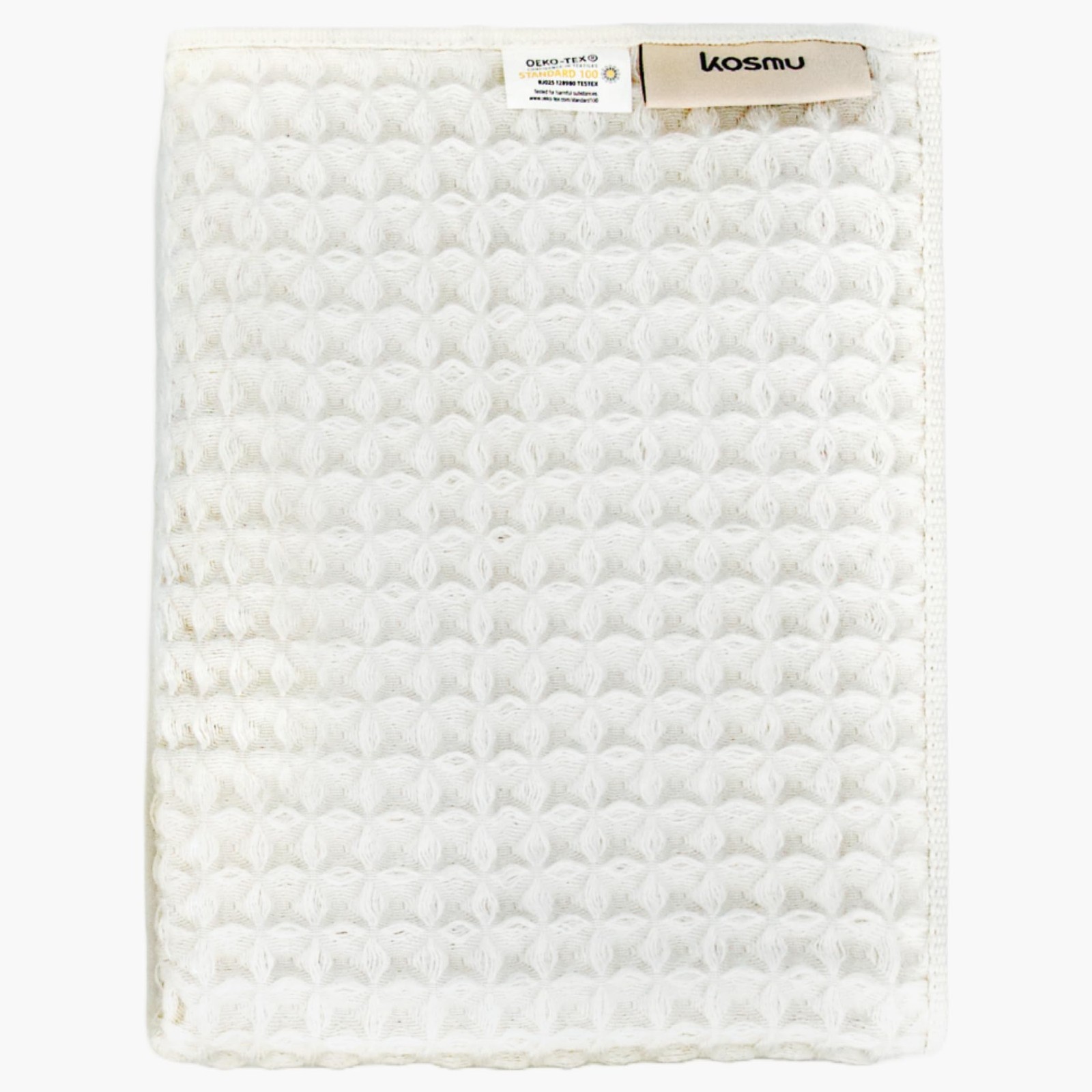Luxury Japanese Waffle Hand Towel, 32″x16″, Shell White, Plush & Quick-Dry