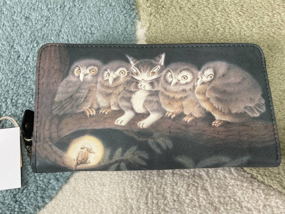 Wachifield Dayan Owl Leather Wallet Round Coin Purse