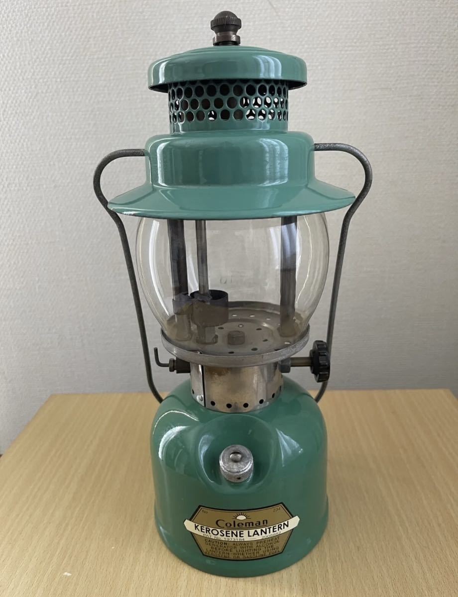 Coleman 234 Kerosene Lantern 1936/2 Green Pyrex Coleman Globe Vintage