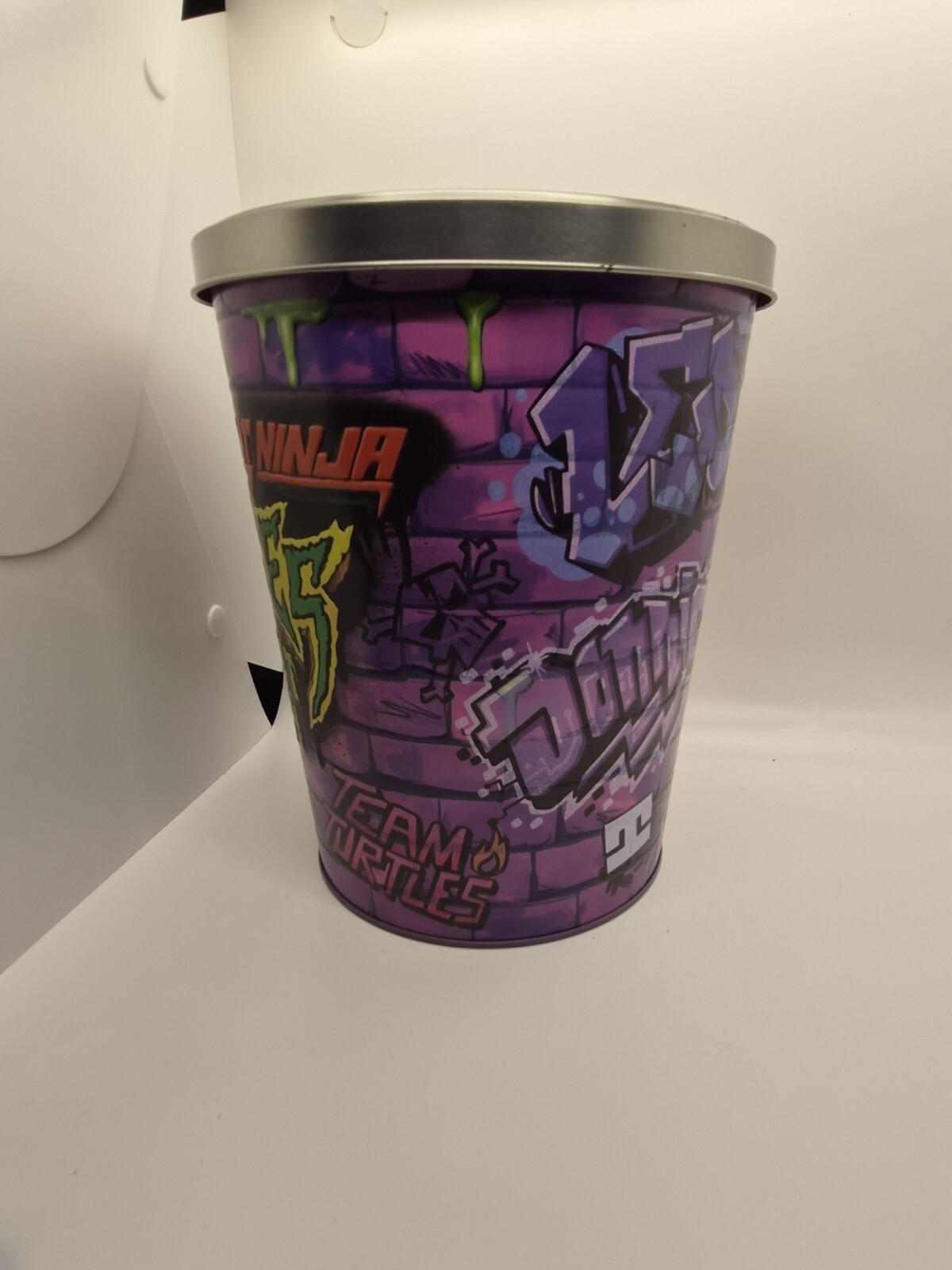 AMC TMNT Mutant Mayhem Popcorn Tin Bucket With Cup And Figure