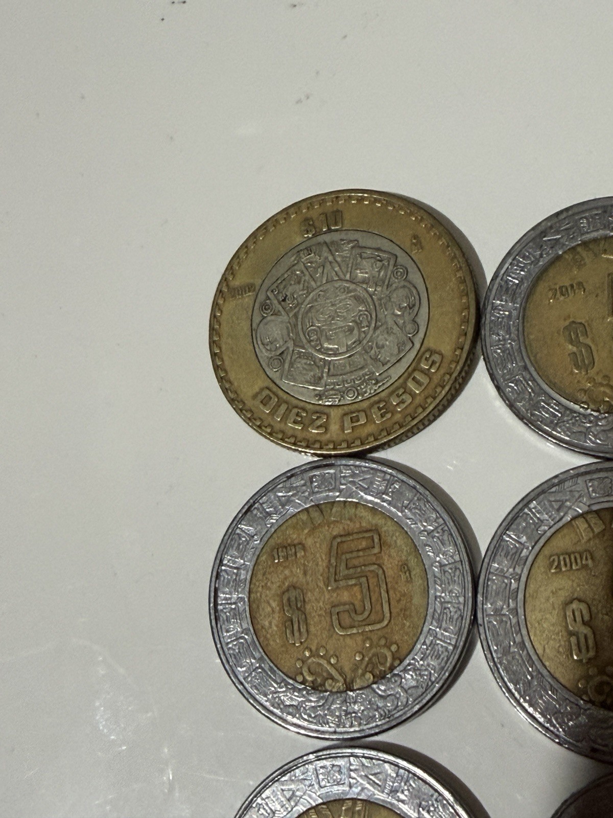 MEXICO Pesos 1 5 10 Lot Of 7 vintage Coins Mexican