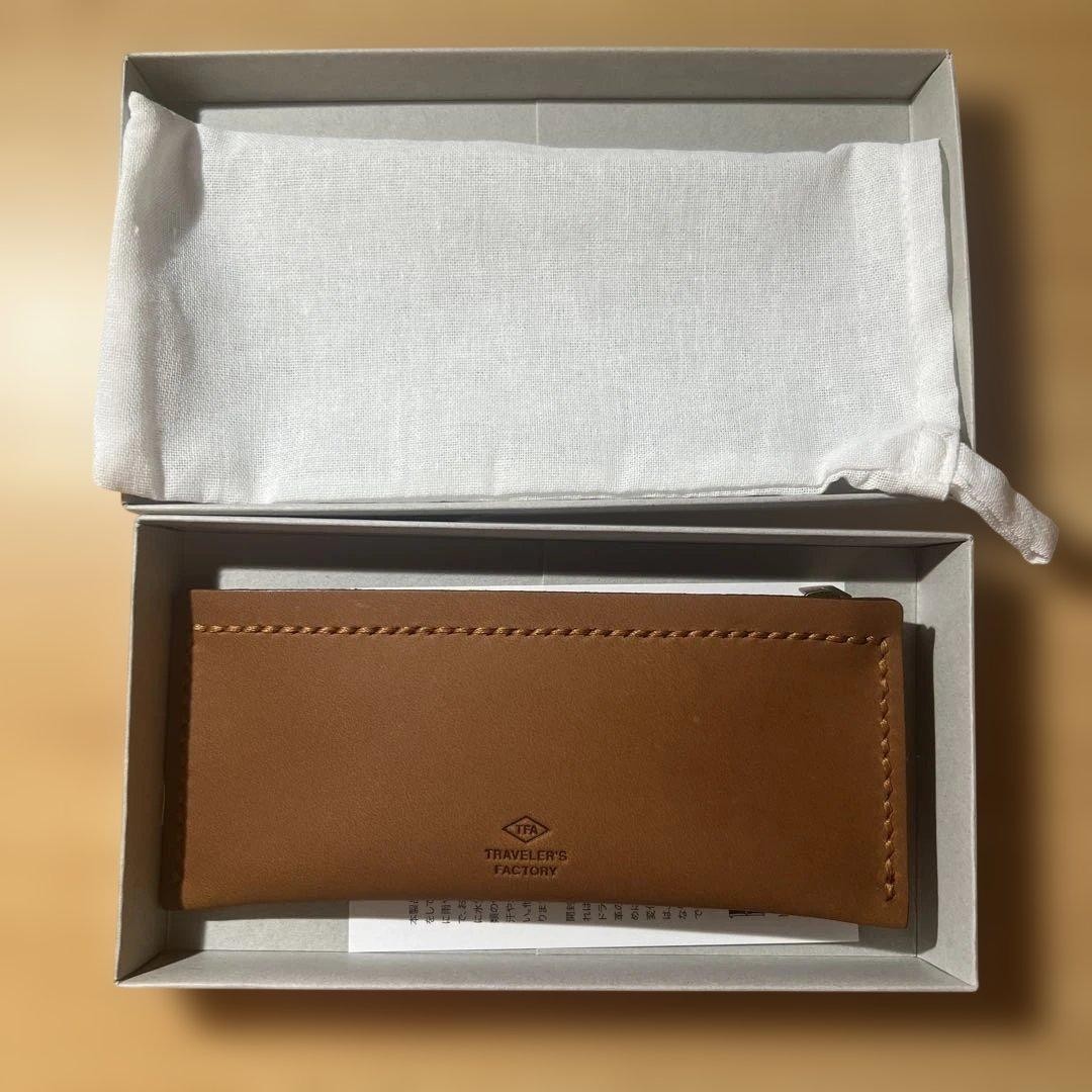 TRAVELER’S FACTORY Leather Pen Case M Camel