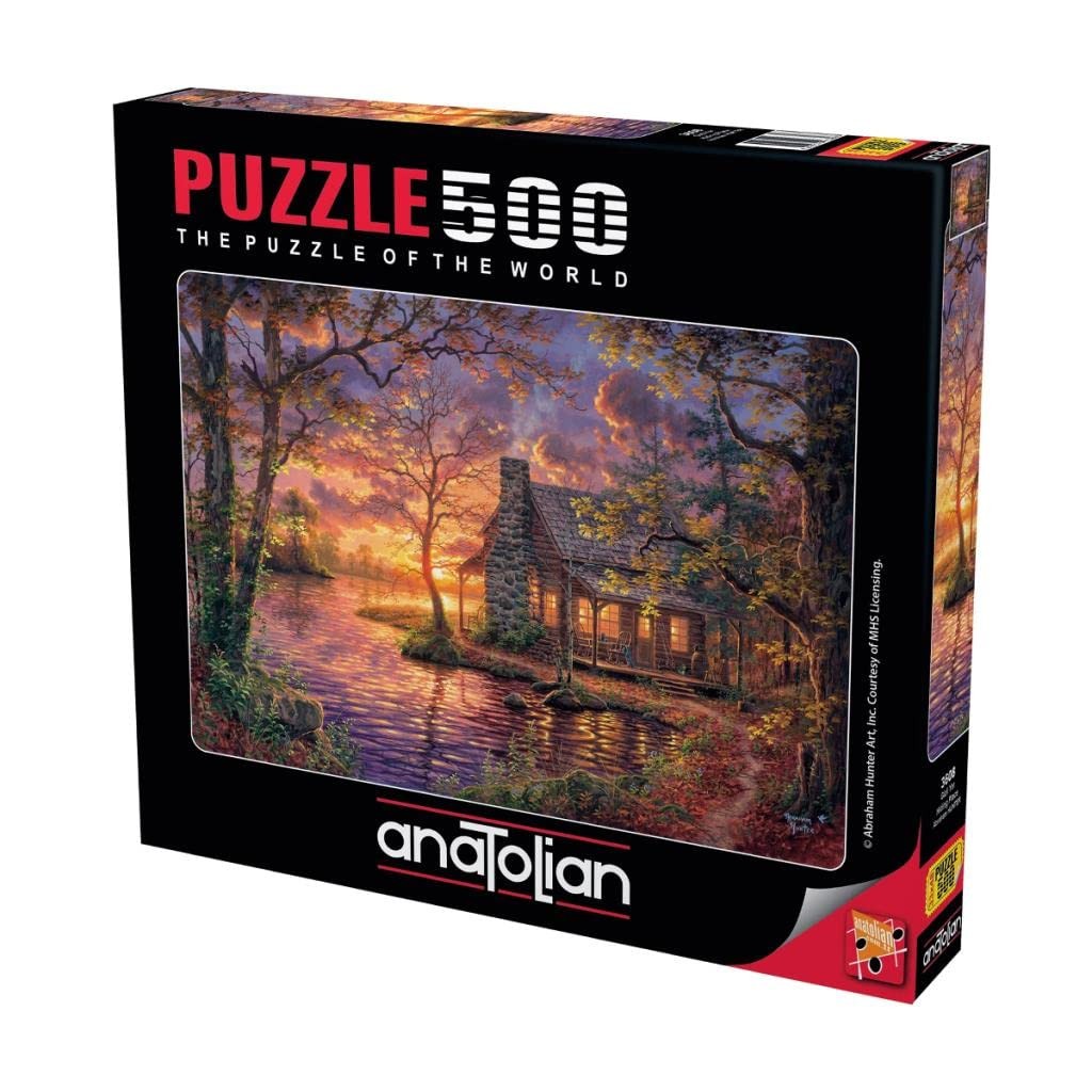 Anatolian 500 Piece Puzzle – Village on The Water Puzzle, Multicolor (PER3535)