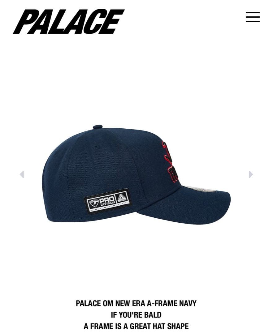 PALACE OM NEW ERA A-FRAME navy cap