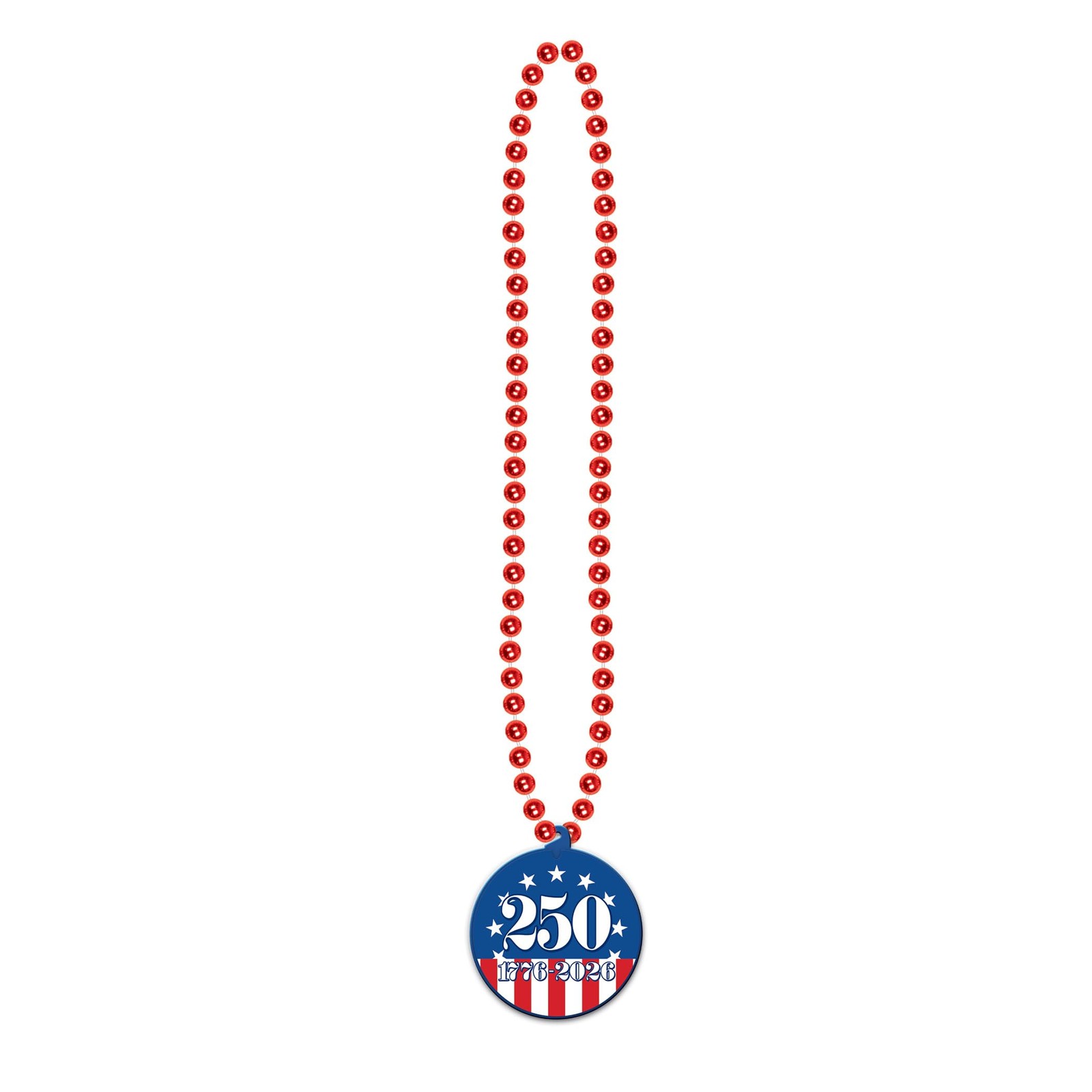 Beistle Beads with Semiquincentennial Medallion Party D√©cor, Multicolor, 33″
