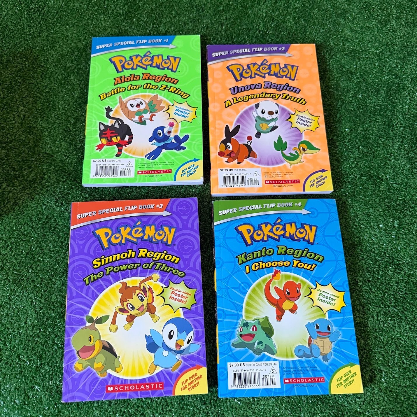 Pokemon Fan Guide Centennial Magazine + Scholastic Chapter Collection 4 Books