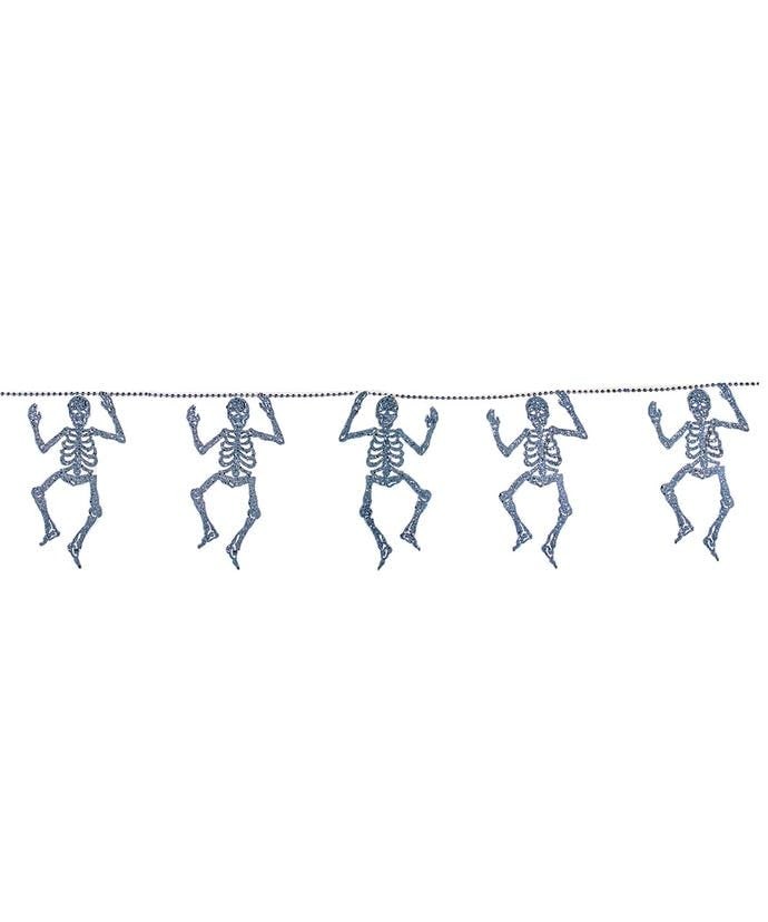 6′ Silver Skeleton Garland