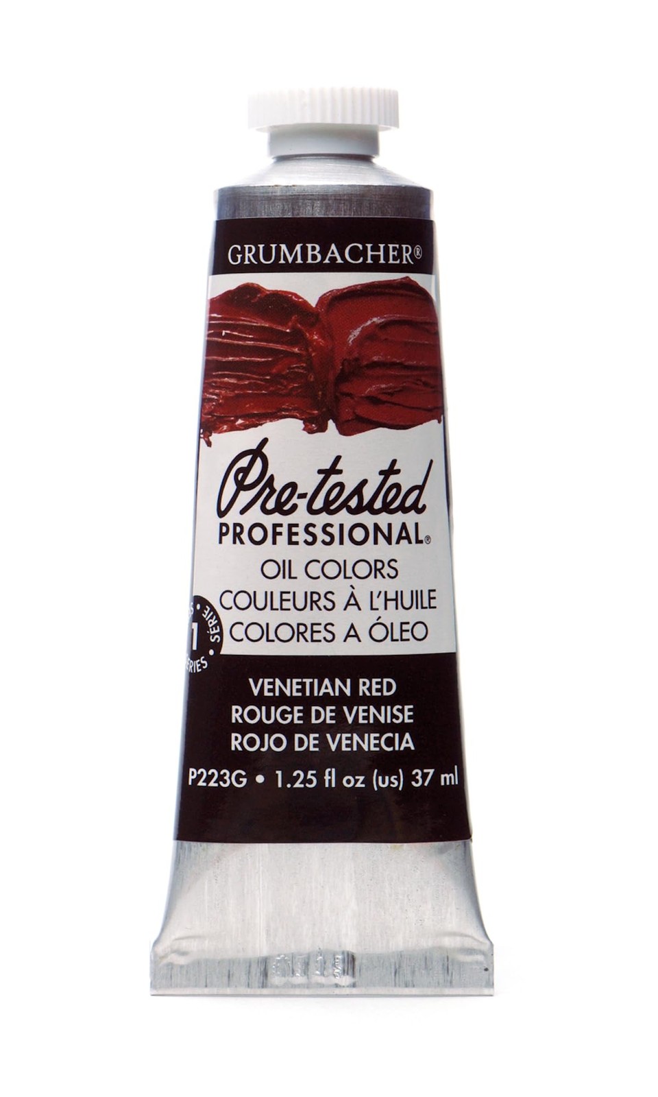 Grumbacher Pre-Tested Oil Paint, 37ml/1.25 Ounce, Venetian Red (P223G)