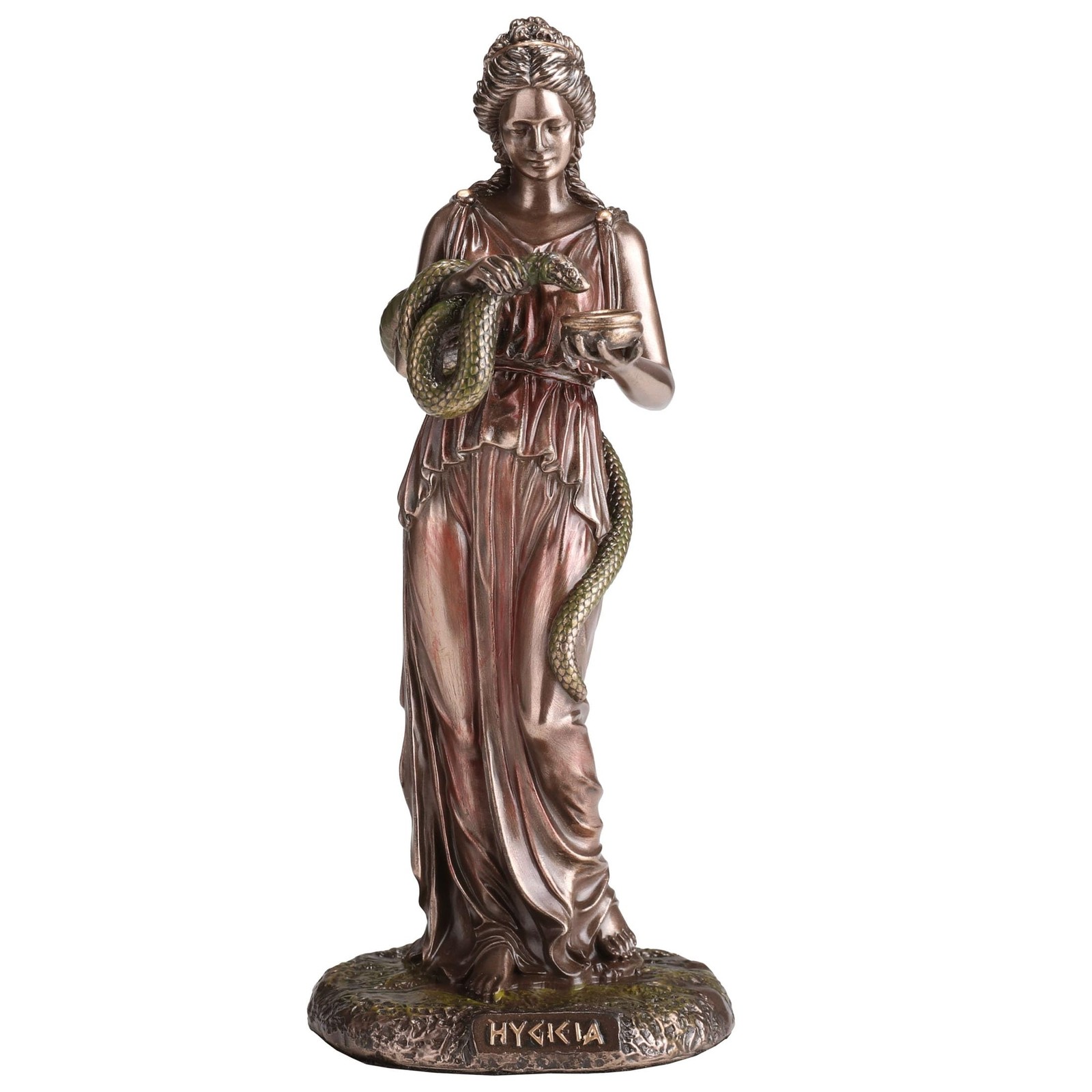 Veronese Design Hygieia Greek Goddess Statue, Bronze Resin, 6.13″