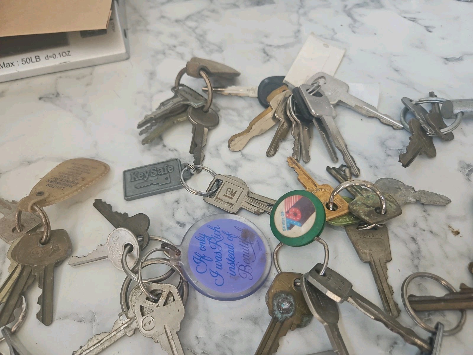 Vintage Grandpa’s Junk Drawer Lot Mens Keys ,key Chains Skeleton Keys
