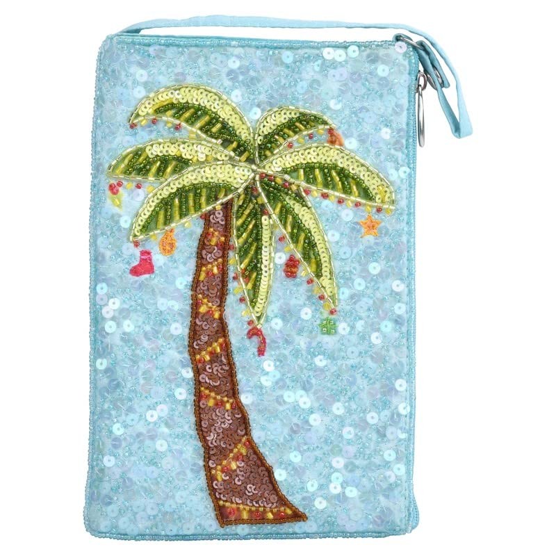 Bamboo Trading Christmas Palm Club Bag, 7.5-inch Height, Women Accessories
