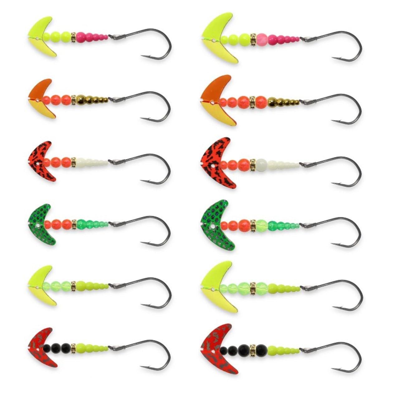Mack’s Lure Wedding Ring Spinner UV Green Diamond Salmon Fishing Lure