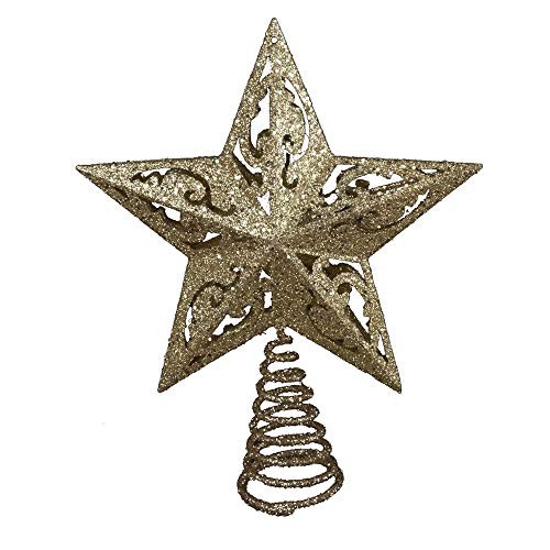 Kurt S. Adler Kurt Adler H9100 8 Inch Gold Glittered 5 Point Star Treetop