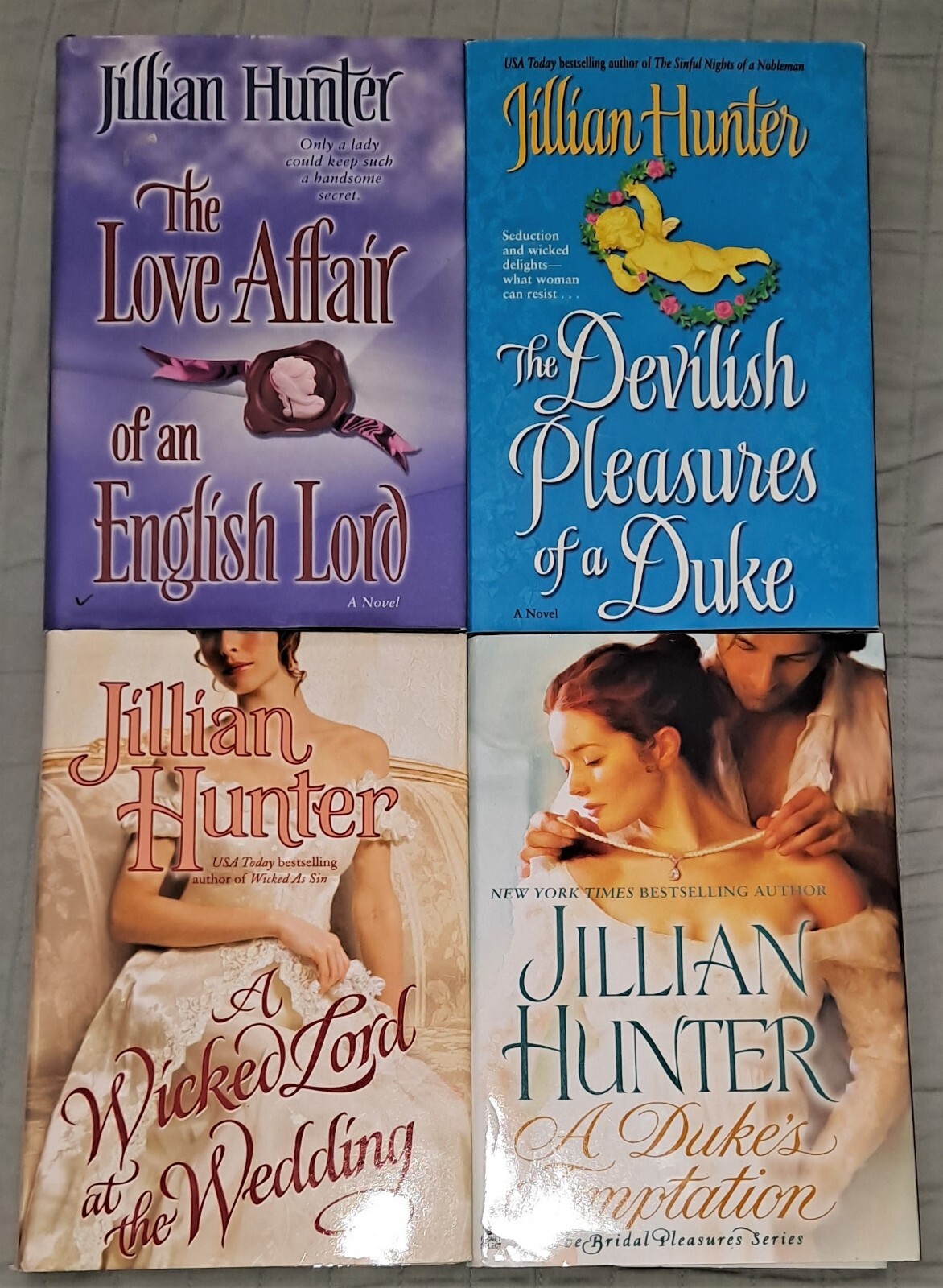 LOT OF 4 HISTORICAL ROMANCES by JILLIAN HUNTER Boscastle Family Series BCE HBDJs