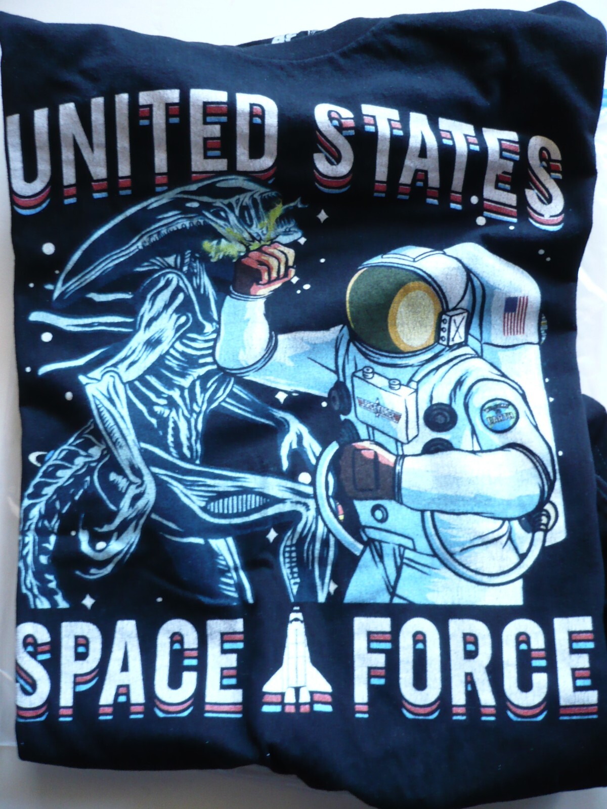 UNITED STATES SPACE FORCE, LARGE (L) 100%Cotton Lightly Used VINTAGE T-shirt TEE