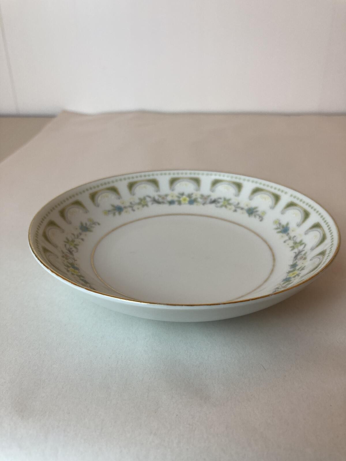 Fine China Plate Floral Border Gold Trim La Hacienda Single