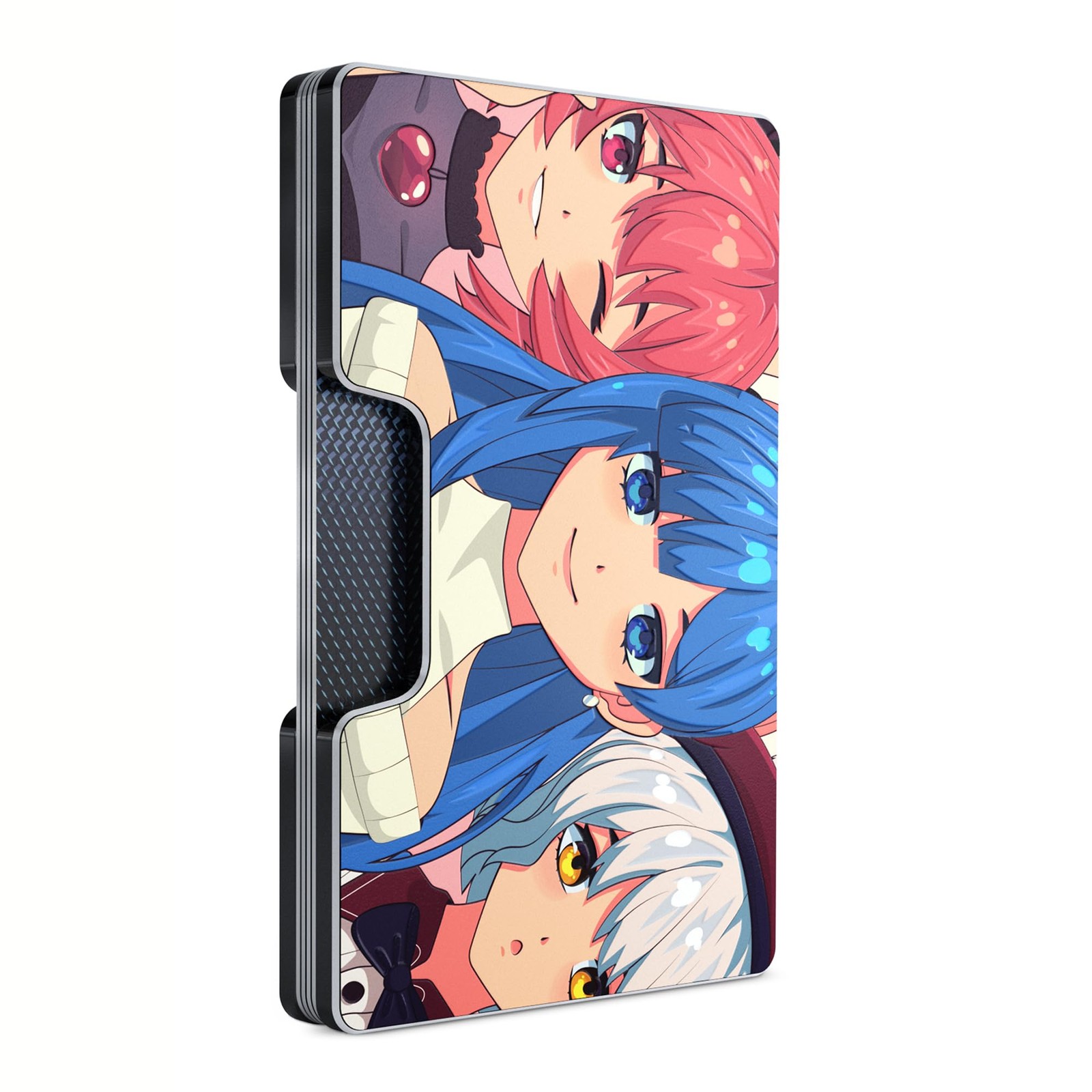 Freja Svendsen Printed Aluminum Wallet Slim RFID Money Clip Card Holder