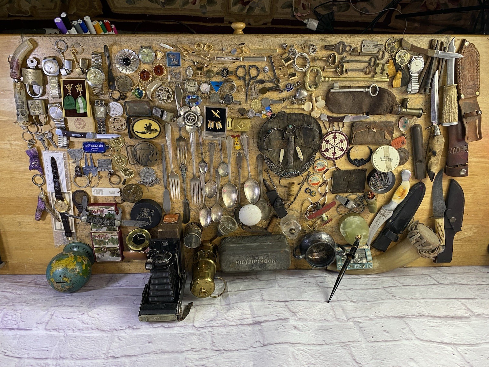 Antique Junk Drawer Lot Vintage 1800’s 1900’s Silver Native American Victorian