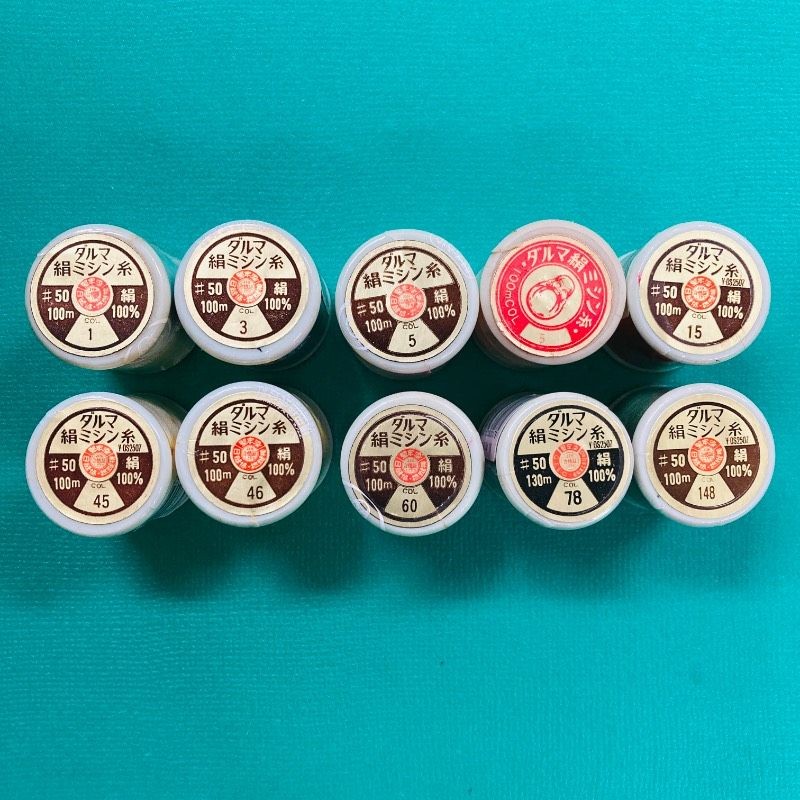 [New unopened product] [10-piece set] Daruma silk sewing thread #50 100m MT6