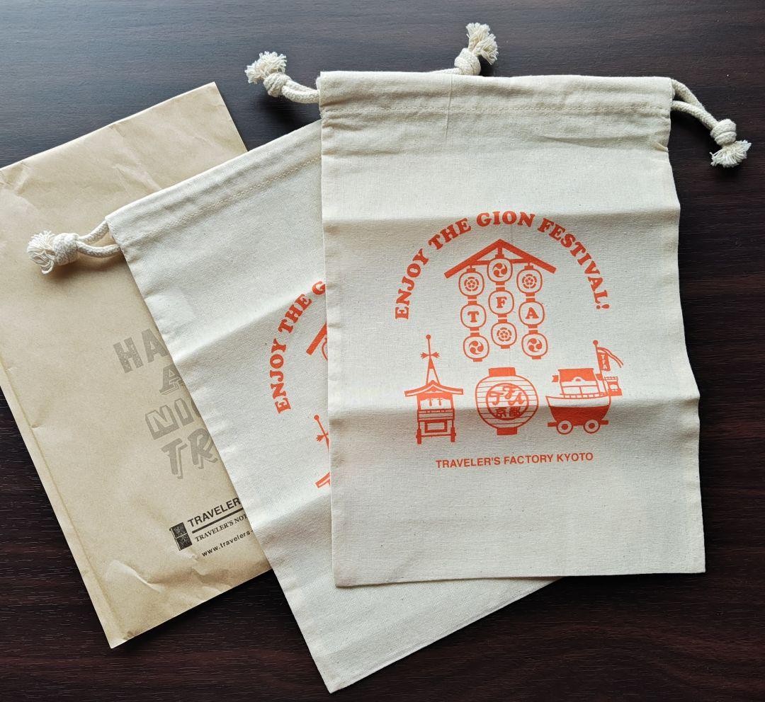 Travelers Factory Kyoto《Gion Festival Limited Cotton Bag x2》New, unused