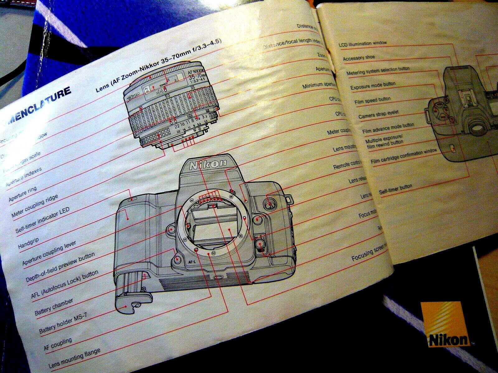 Nikon N-8008 ( F-801) factory Instruction Manual, Genuine . Read !.