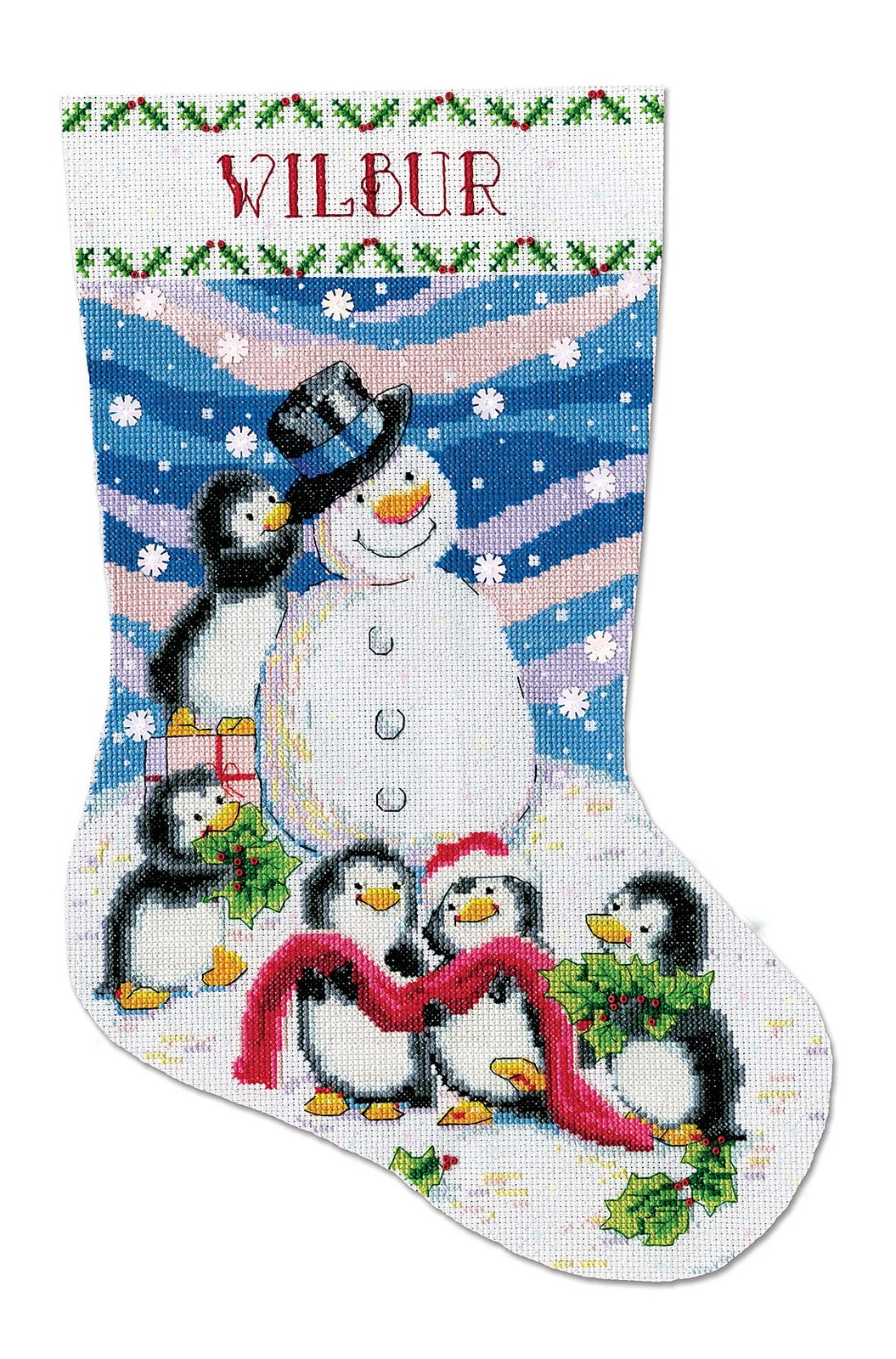 Design Works Crafts Dressing Frosty Counted Cross Stitch Stocking Kit
