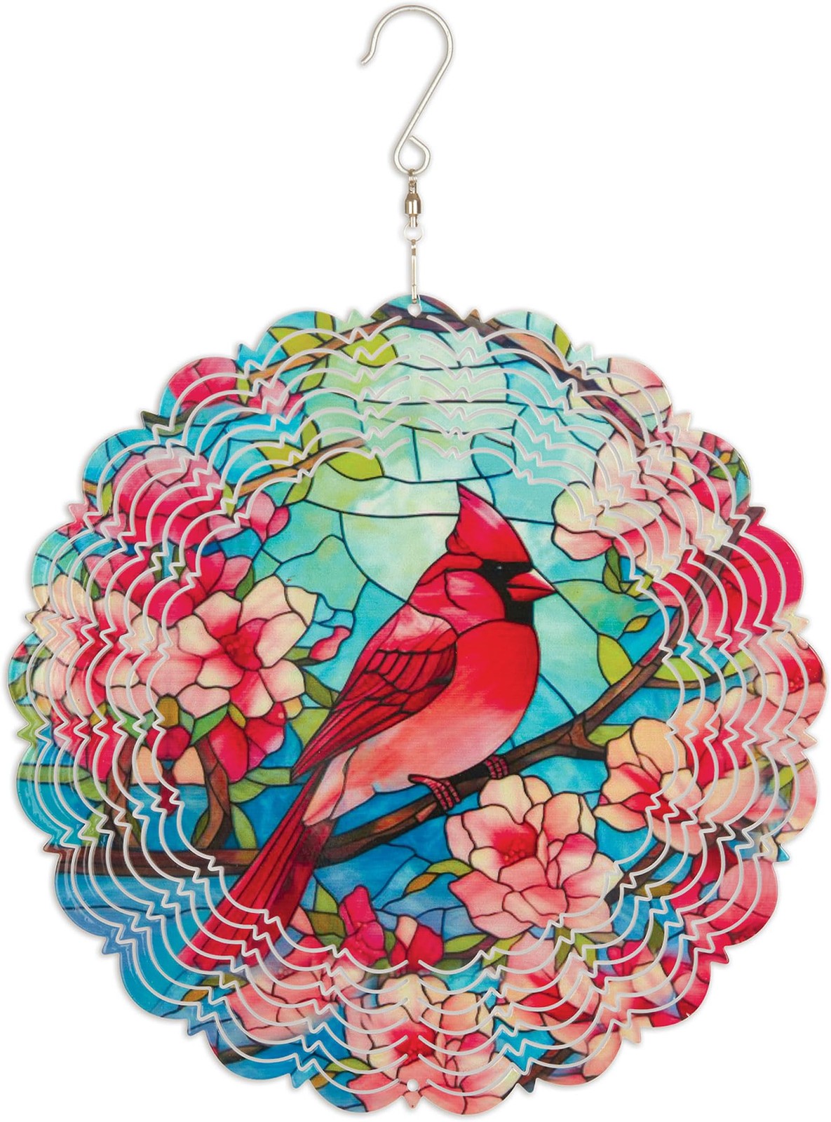 Sunset Vista Designs Summer Cardinal Hanging Wind Spinner 11″ Tall
