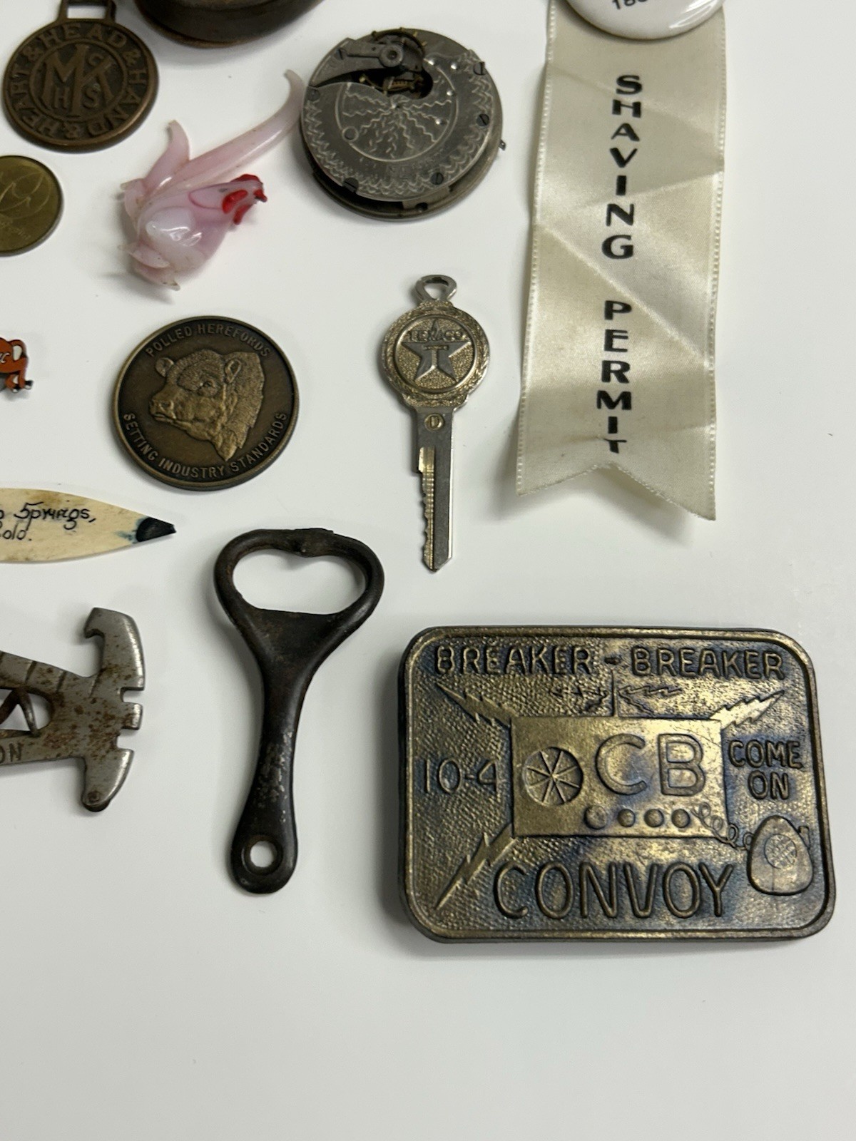 Variety Junk Drawer Lot Political Watch Santa Toy Gun Fob BSA Pinbacks Sterling