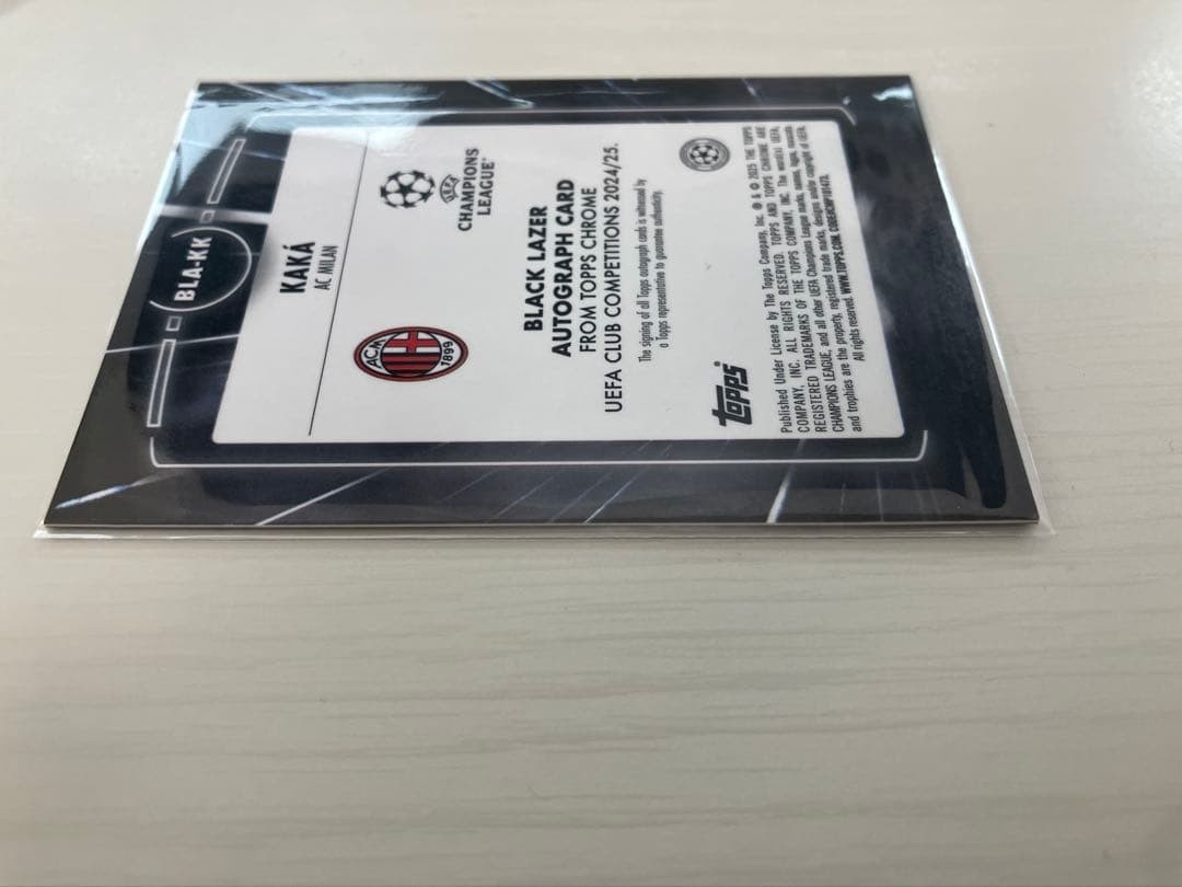 Kaka Topps Chrome UEFA Soccer Autograph 2024-25 Black Card Used