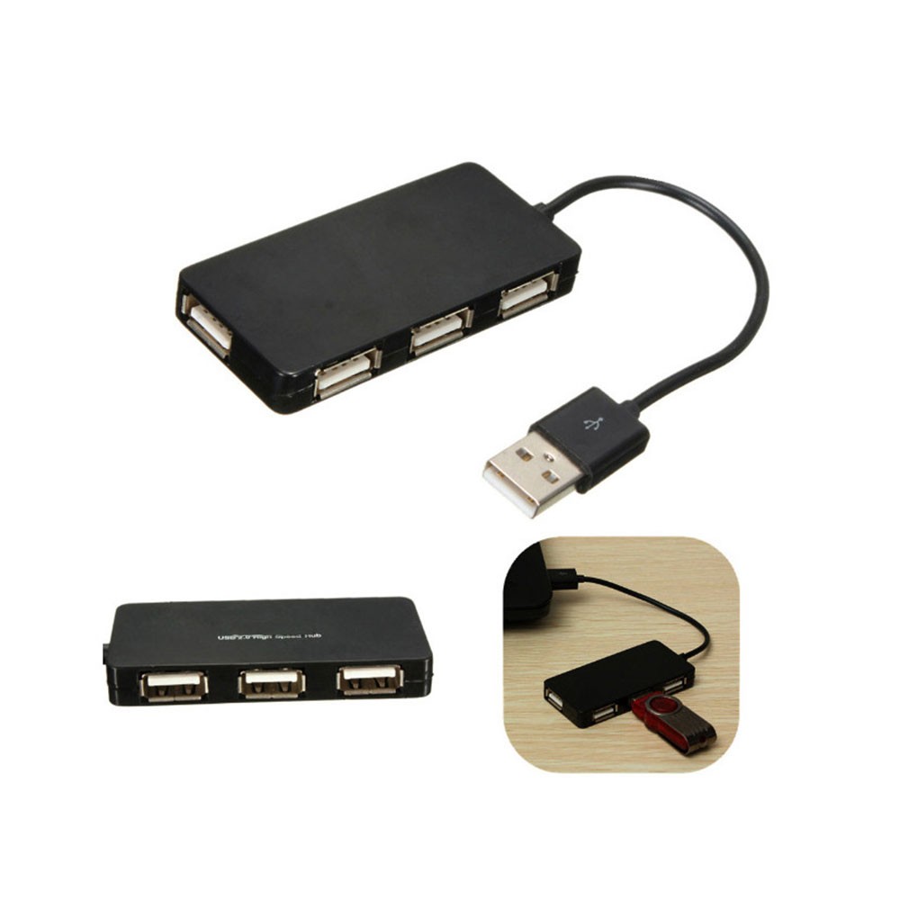 4 Ports USB 2.0 HUB High Speed Multi Cable Splitter for Windows/Mac OS Cord