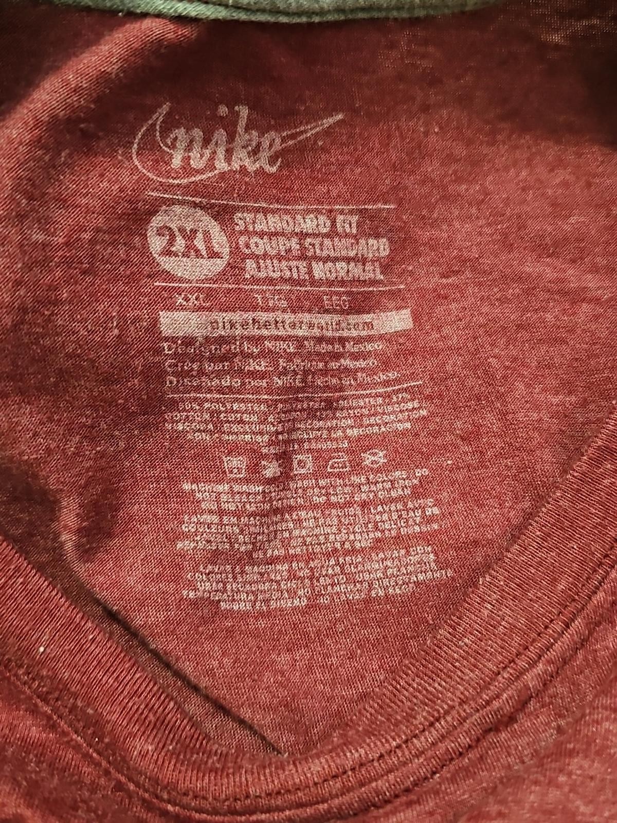 Nike Minnesota Golden Gophers Hockey Mens Size 2XL Maroon T-Shirt