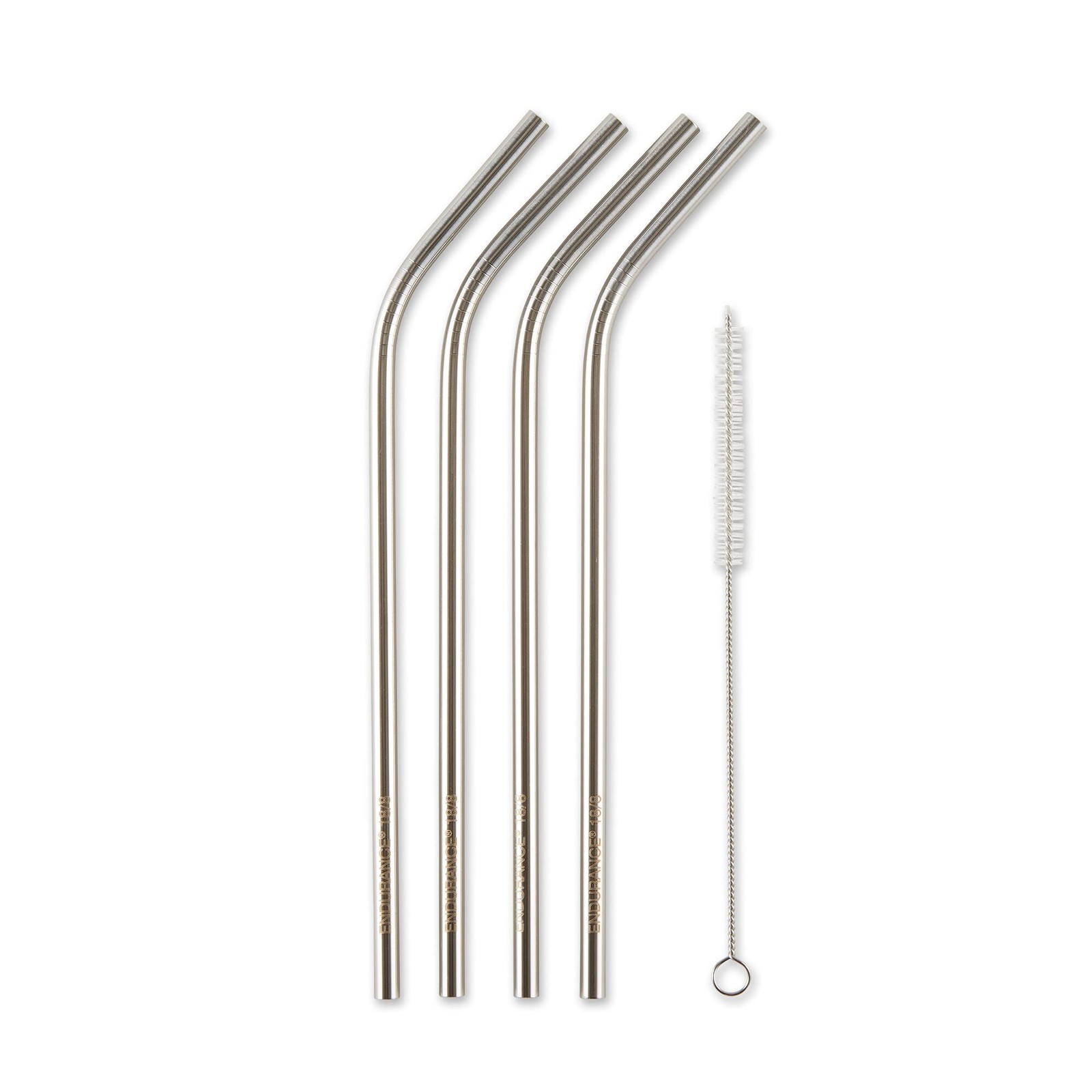 RSVP International Endurance Stainless Steel Drink Straws, 8.5″, 4 Ct, Reusable